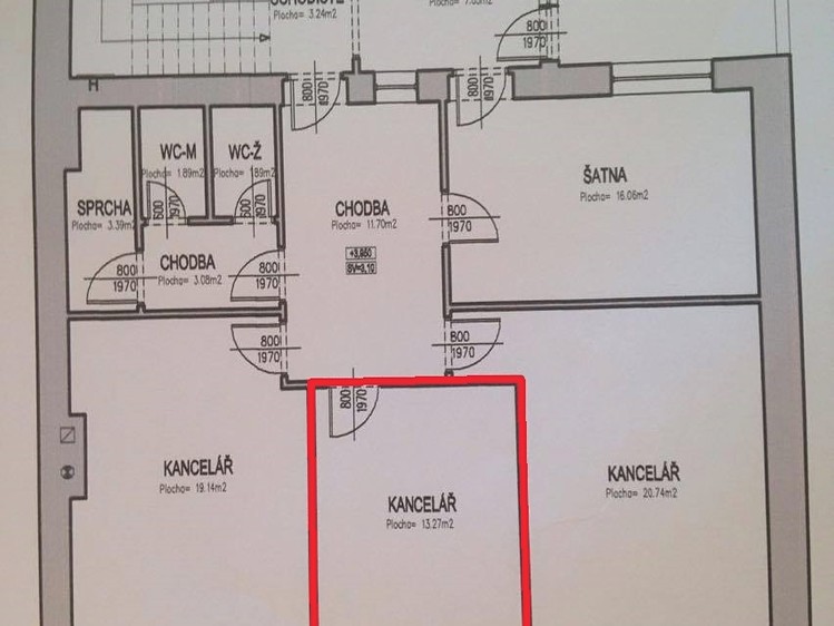Pronájem kanceláře 13 m² - foto 7