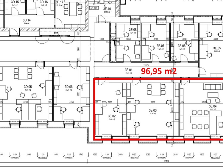 Pronájem kanceláře 96 m² - foto 3