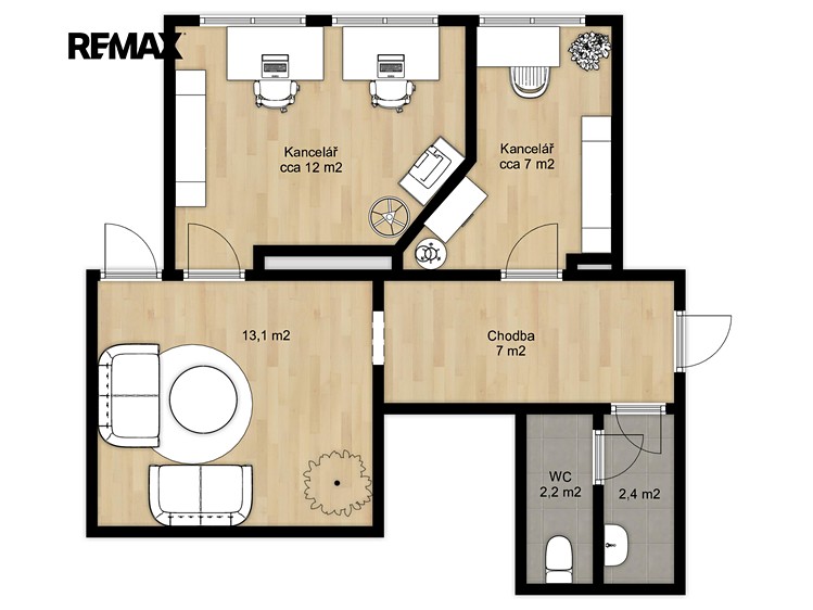 Pronájem kanceláře 19 m² - foto 5