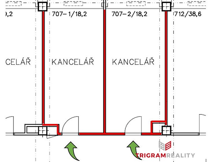 Pronájem kanceláře 18 m² - foto 8