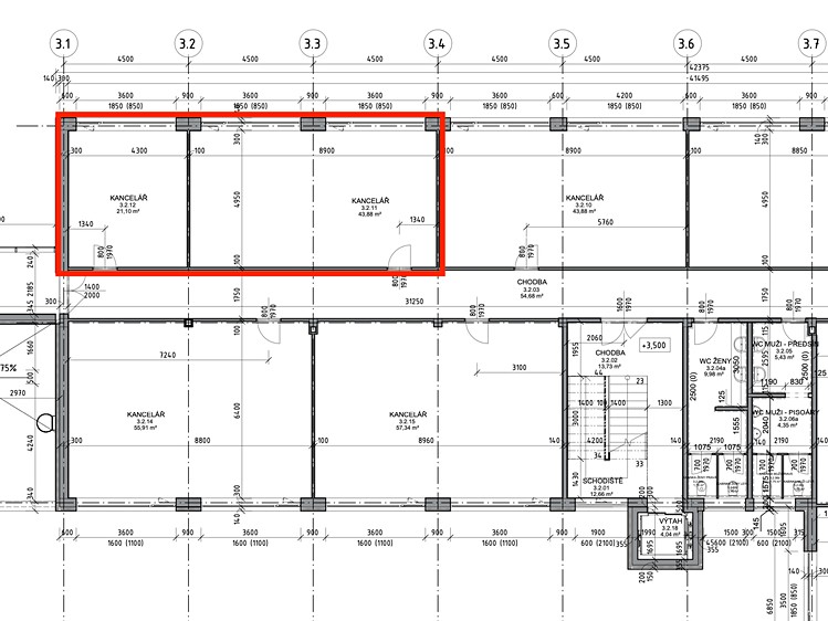 Pronájem kanceláře 65 m² - foto 8