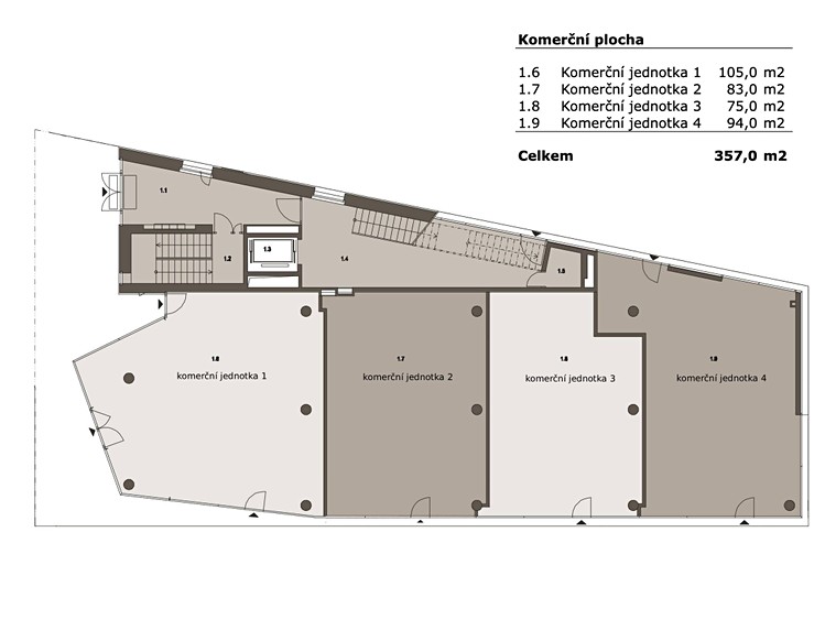Pronájem kanceláře 357 m² - foto 3
