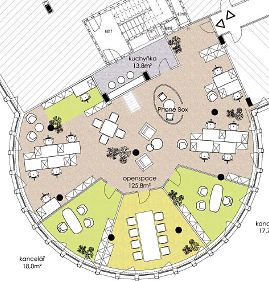 Pronájem kanceláře 243 m² - foto 3