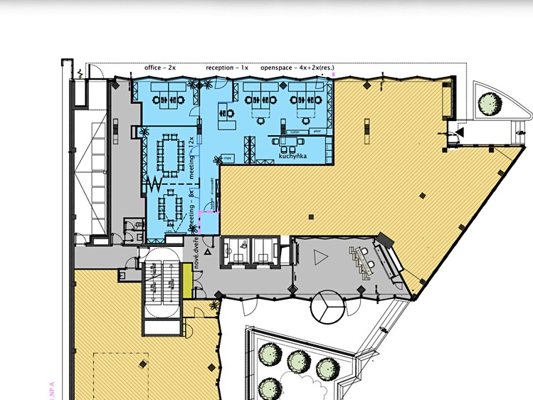 Pronájem kanceláře 195 m² - foto 3