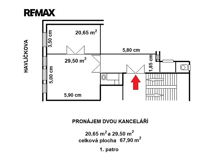 Pronájem kanceláře 67 m² - foto 4