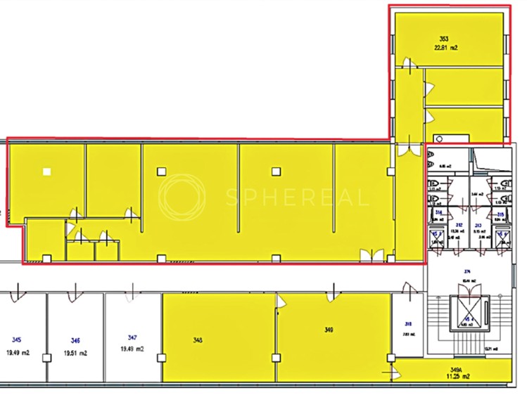 Pronájem kanceláře 259 m² - foto 8