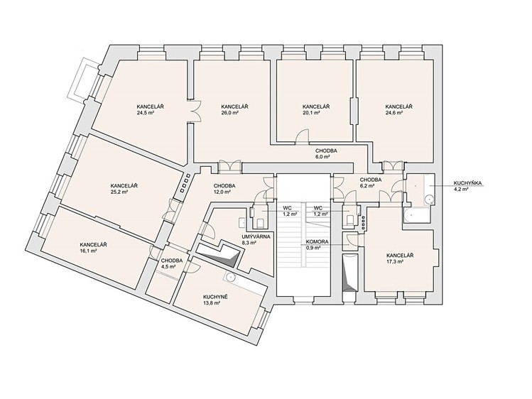 Pronájem kanceláře 212 m² - foto 3