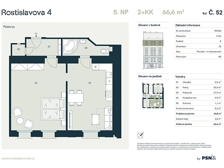 Prodej bytu 2+kk 59 m² - foto 2