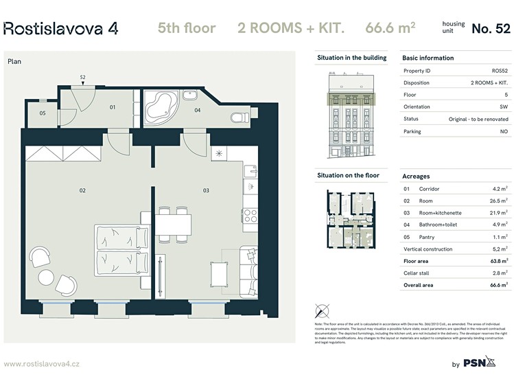 Prodej bytu 2+kk 59 m² - foto 3