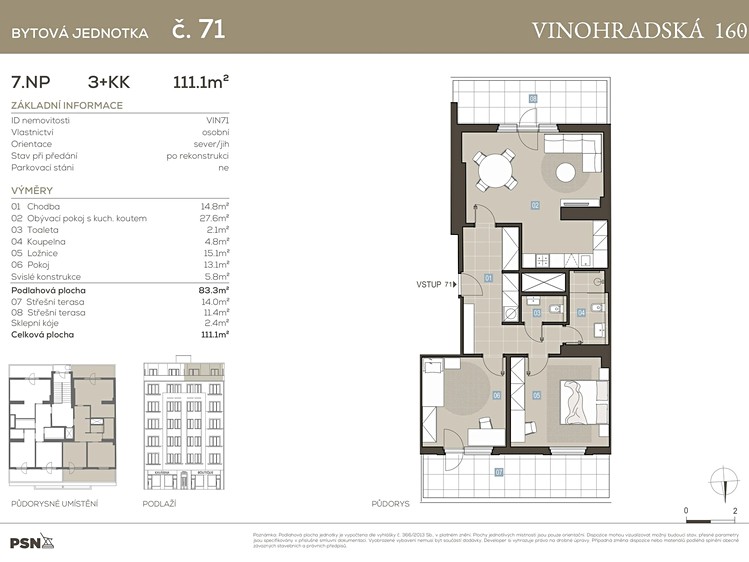 Prodej bytu 3+kk 78 m² - foto 2