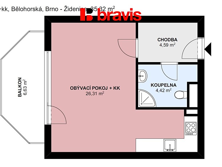 Prodej bytu 1+kk 36 m² - foto 6