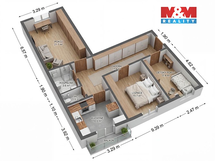 Prodej bytu 3+1 84 m² - foto 8