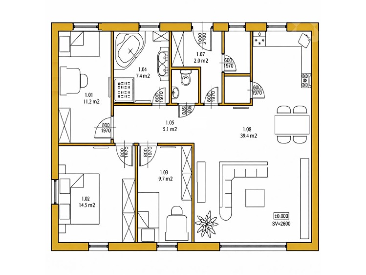 Prodej  projektu na klíč 100 m², pozemek 1 313 m² - foto 4