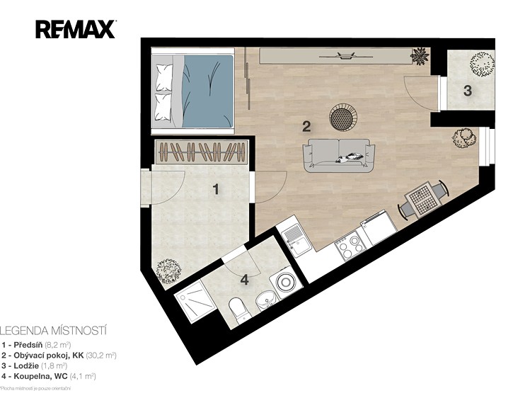 Prodej bytu 1+kk 48 m² - foto 2