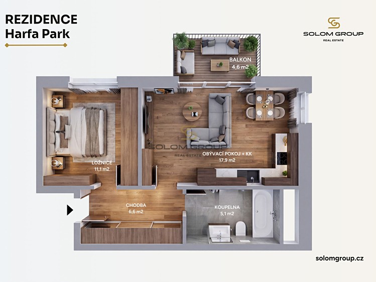 Prodej bytu 2+kk 46 m² - foto 5