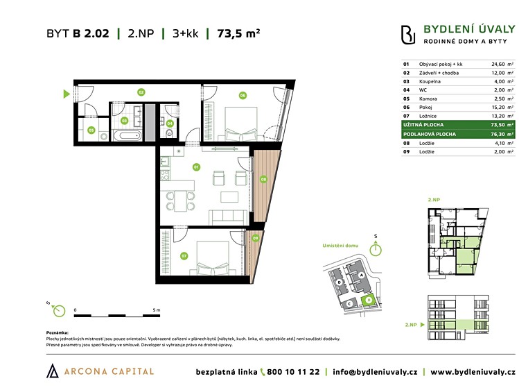 Prodej bytu 3+kk 76 m² - foto 2