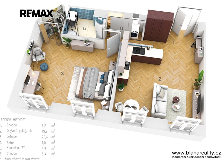 Pronájem bytu 2+kk 56 m² - foto 4