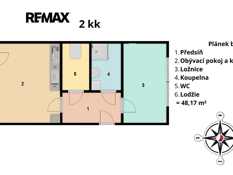 Pronájem bytu 2+kk 48 m² - foto 8
