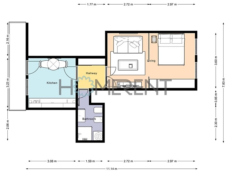 Pronájem bytu 1+1 45 m² (Jednopodlažní) - foto 5