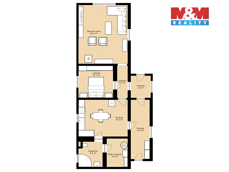 Prodej  rodinného domu 80 m², pozemek 1 211 m² - foto 5