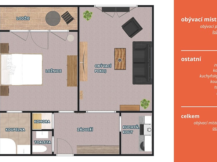 Prodej bytu 2+kk 53 m² - foto 3