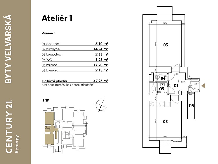 Prodej bytu 2+kk 47 m² - foto 5