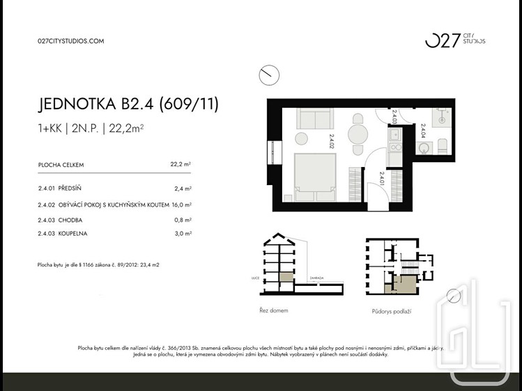 Prodej bytu 1+kk 22 m² - foto 2