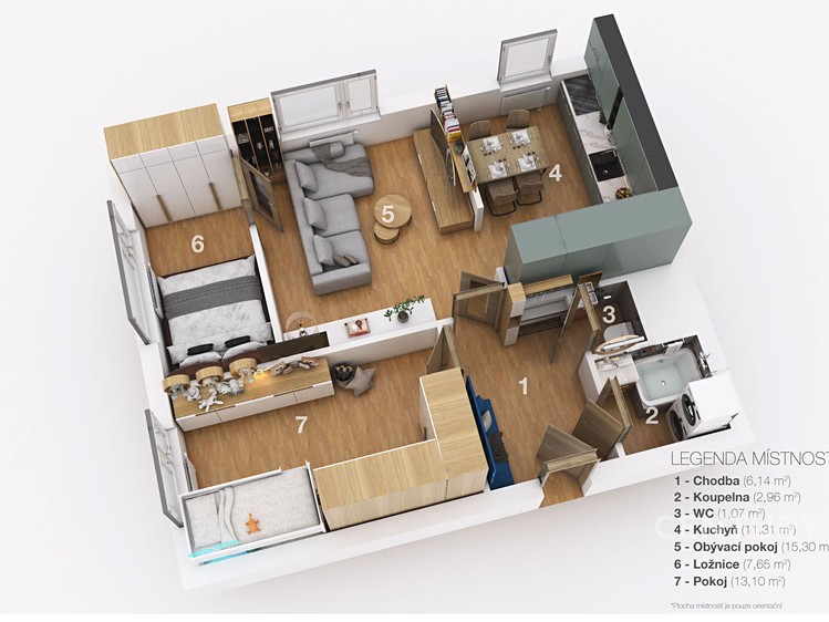 Prodej bytu 3+1 58 m² - foto 2