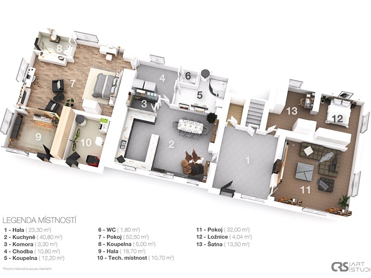 Prodej vícegeneračního domu 544 m², pozemek 7 425 m² - foto 4