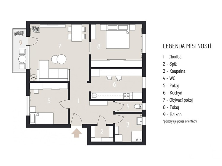 Prodej bytu 3+1 74 m² - foto 6