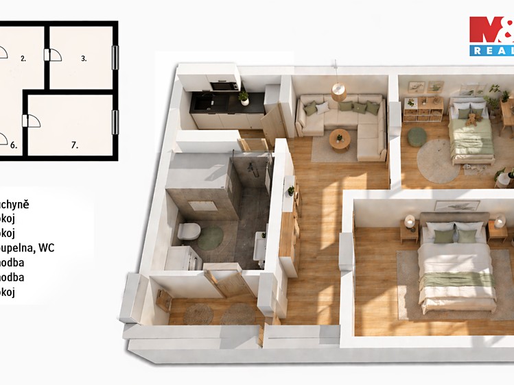 Prodej bytu 3+kk 45 m² - foto 5