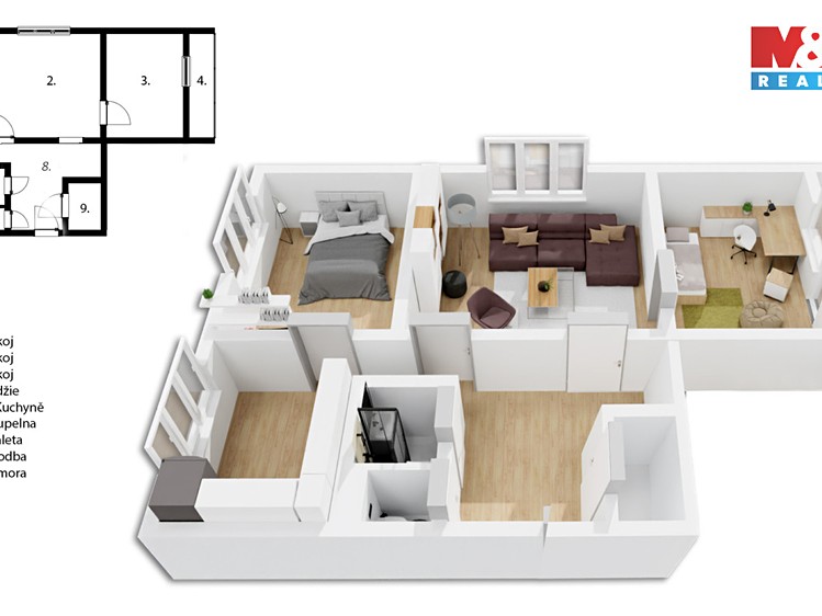 Prodej bytu 3+1 70 m² - foto 2