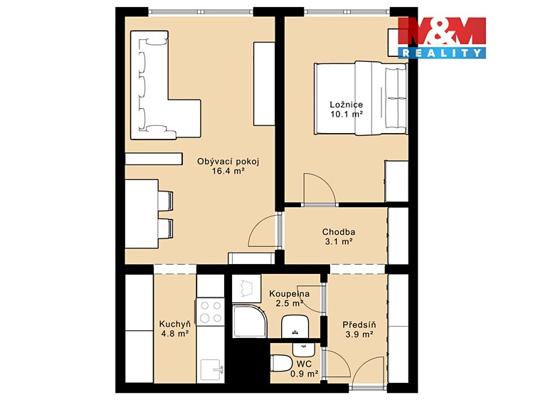 Prodej bytu 2+kk 41 m² - foto 4