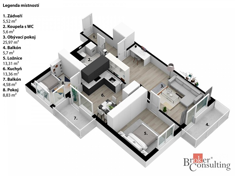Prodej bytu 3+1 83 m² - foto 3