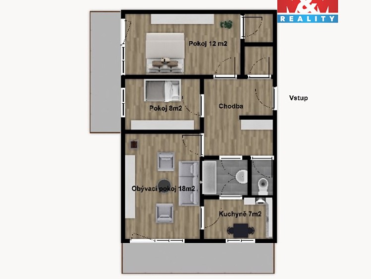 Prodej bytu 3+1 73 m² - foto 8