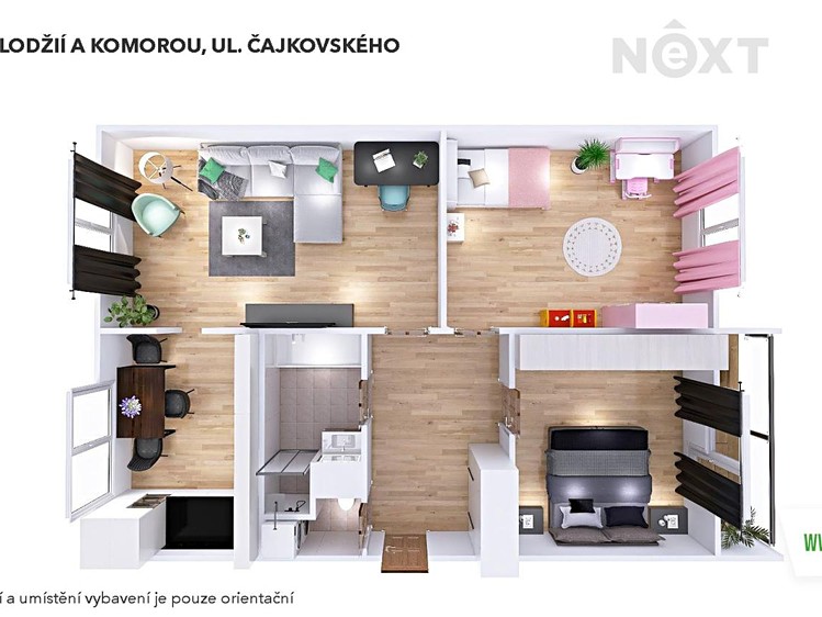 Pronájem bytu 3+1 77 m² - foto 3