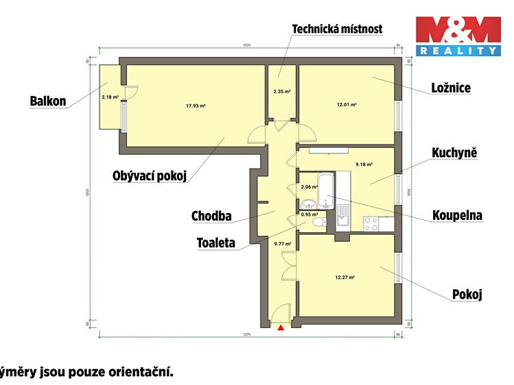 Prodej bytu 3+1 68 m² - foto 6