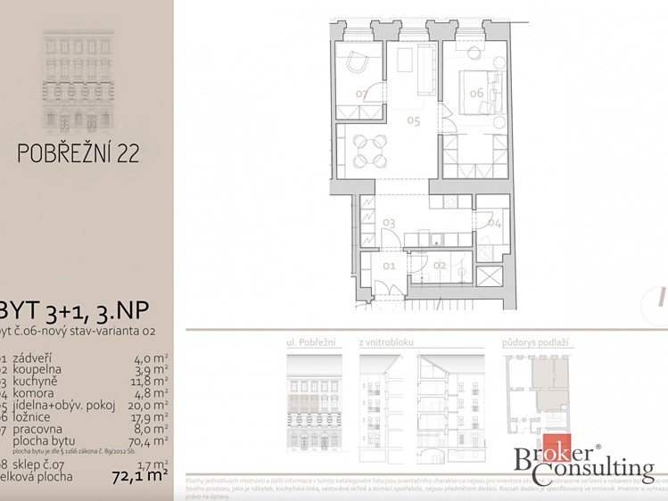 Prodej bytu 3+kk 72 m² - foto 2