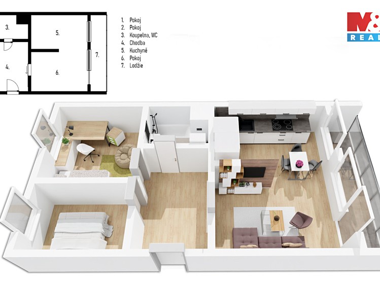 Prodej bytu 3+1 61 m² - foto 5