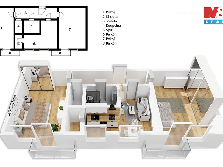 Prodej bytu 3+kk 73 m² - foto 2