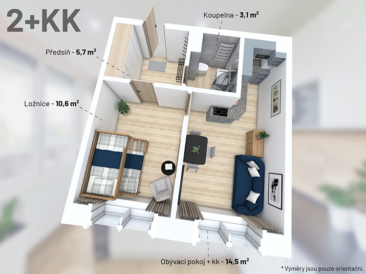 Prodej bytu 2+kk 35 m² - foto 4