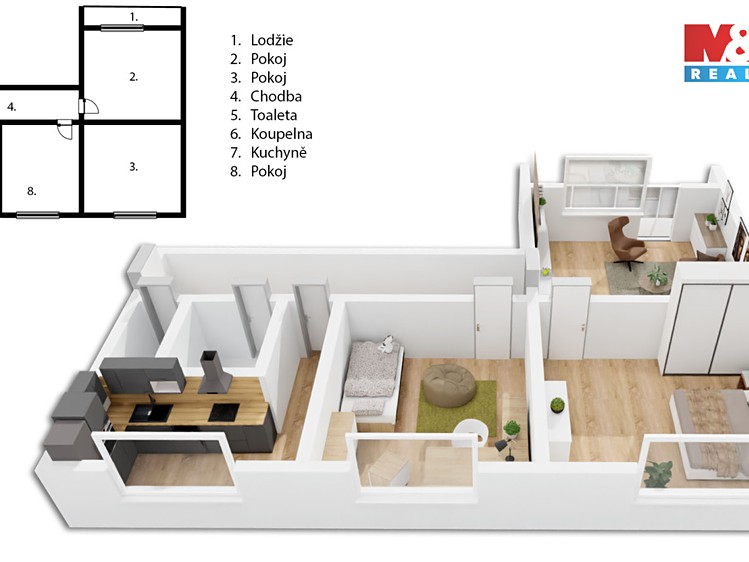 Prodej bytu 3+1 69 m² - foto 3