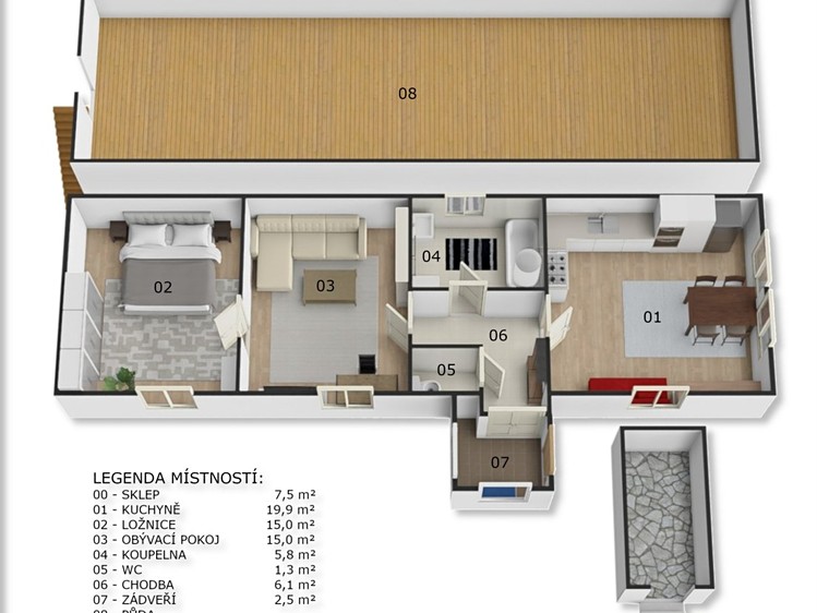 Prodej rodinného domu 65 m², pozemek 169 m² - foto 3