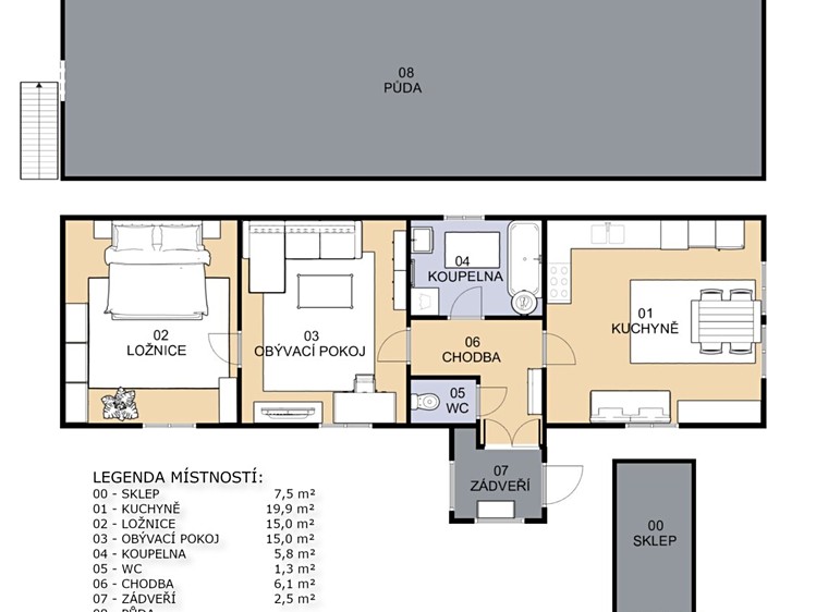 Prodej rodinného domu 65 m², pozemek 169 m² - foto 2