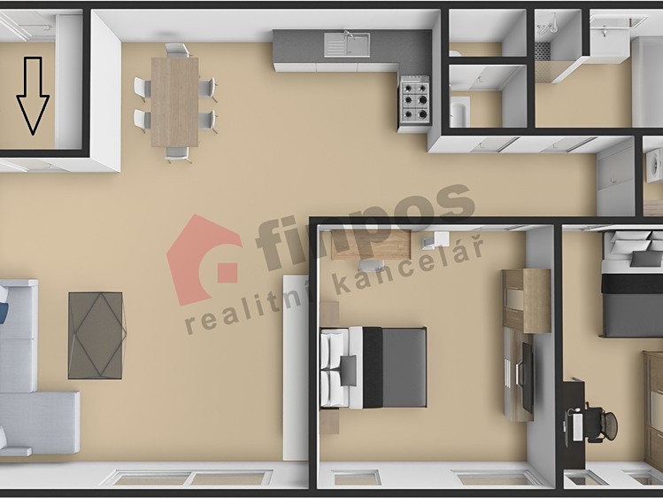 Prodej bytu 3+kk 92 m² - foto 2