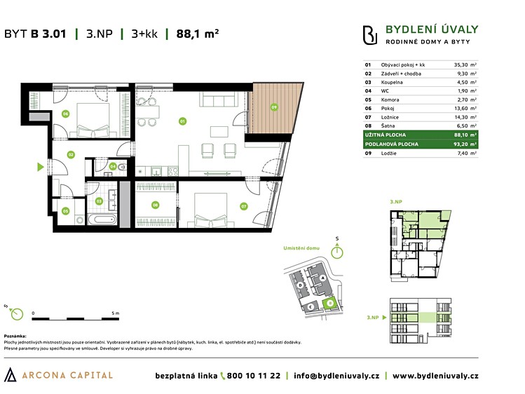 Prodej bytu 3+kk 93 m² - foto 2