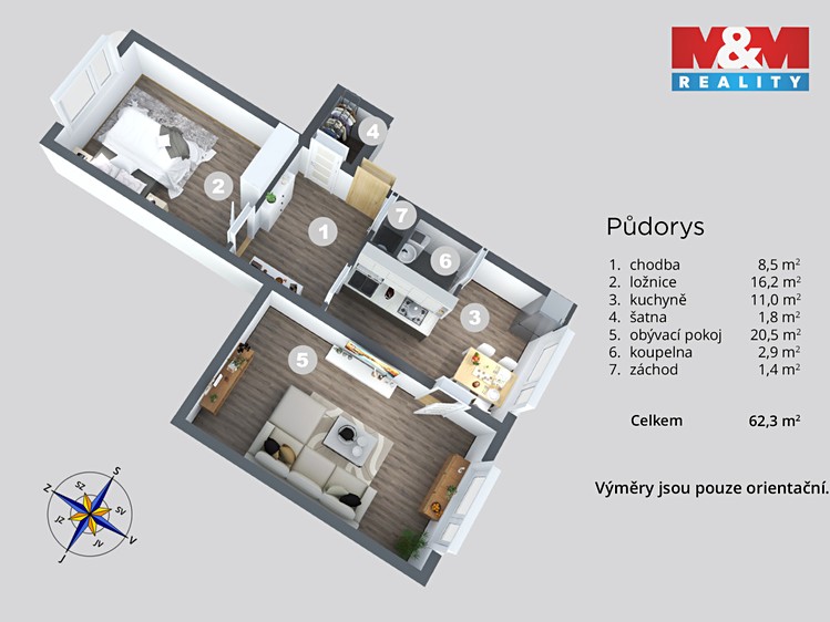 Prodej bytu 2+1 65 m² - foto 8