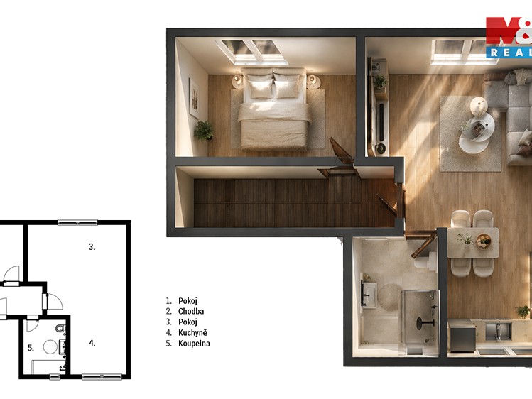 Prodej bytu 2+kk 43 m² - foto 5