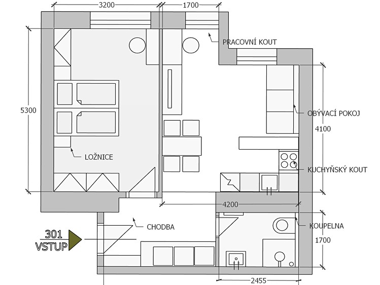 Prodej bytu 2+kk 47 m² (Jednopodlažní) - foto 4