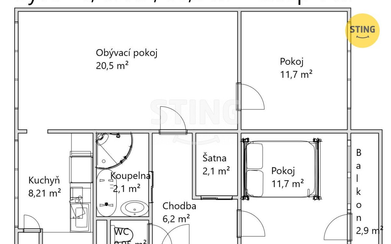 Prodej bytu 3+1 64 m² - foto 14